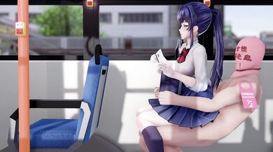 Sexy Schoolgirl Gets Dick-Ridden on Public Transportation (Lovemax)