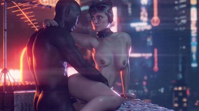 Batman's nemesis Catwoman gets blacked by multiple BBC while on vacation, leaving her pussy wetter than ever.