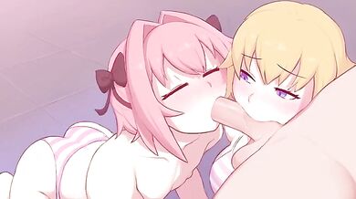 Jeanne's Slutty Sucking Obsession with Astolfo's Massive Dong in 'Oral Fixation'