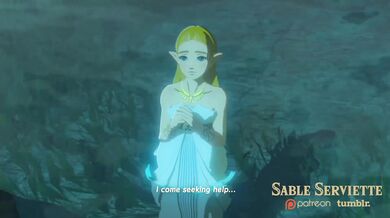 Zelda's Wet and Messy Handjob from Link