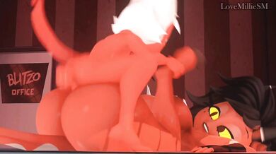 Wild Office Romp: Moxxie and Co-workers Get Down and Dirty Everywhere!