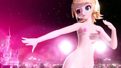 Female Protagonist Rin Enjoys Threesome with Mega39's Modified Body and Retro Nostalgia in 'Project Diva'