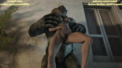 Sonya Blade gets banged from behind in MKX by Rrostek's big dick!