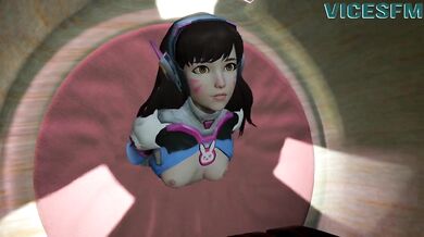 Tied-up D.Va Gets Ravaged by a Big Dick in 'Bondage Fuck' on Vicesfm