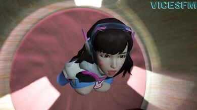 Tied-up D.Va Gets Ravaged by a Big Dick in 'Bondage Fuck' on Vicesfm