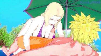 Naruto's Giant Shadow Clone Fucks Tsunade in Public