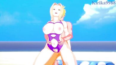 Naruto's Giant Shadow Clone Fucks Tsunade in Public