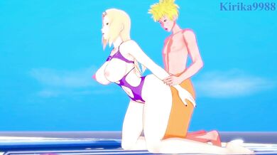 Naruto's Giant Shadow Clone Fucks Tsunade in Public