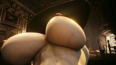 Mammoth Jugs Swaying Wildly: Lady Dimitrescu in TheDirtDen!