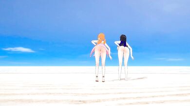Granny Nami and Grandma Robin Get It On in 'One Piece' MILF-MMD Adventure