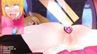 Bowsette's Rough Love with Princess Peach [For*ced Feminization, Futanari/Female]