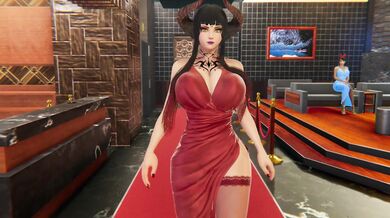 Tekken Chicks Gobbling a Dick