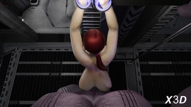 Scarlet Johansson's Black Widow Gets Double-teamed by Infinity Gauntlet-wielding Thanos in a High-definition Pole Sex Session