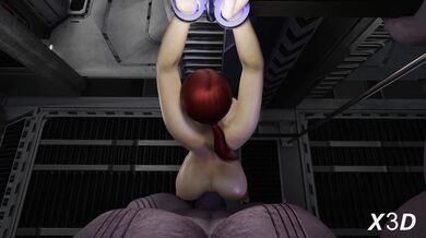 Scarlet Johansson's Black Widow Gets Double-teamed by Infinity Gauntlet-wielding Thanos in a High-definition Pole Sex Session