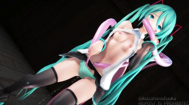 Tentacles Violently Ejaculate on Miku's Wet FukkaMMD