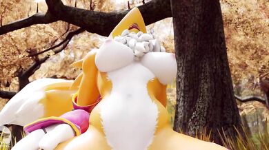 Tail-riding Renamon Furry Fuck