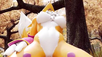 Tail-riding Renamon Furry Fuck