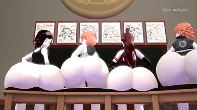 Ginger babes try to focus on their books in the classroom but end up fucking each other instead