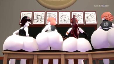 Ginger babes try to focus on their books in the classroom but end up fucking each other instead