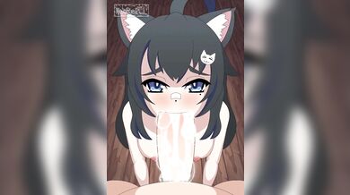 Neko's Messy Deep Throating Adventures with NeoReptil