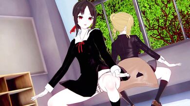 [KKS/MMD] [WiggleWiggle] Horny as Fuck Kaguya Shinomiya and Ai Hayasaka Licking Each Other's Pussies in Kaguya-sama: Love is War