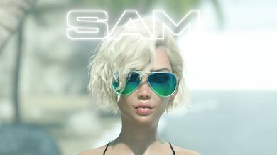 Fucking Robot Bitch on the Sandy Shore to EDM Beats