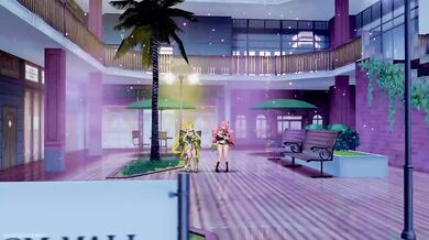 Tentacle sex with a beautiful woman in a futuristic dance club