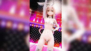 Shimakaze's Enema Play with Her Mekakushi-Colored Poop in a R15 MMD Video