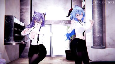[MaplehutCat] Keqing's naughty night with Ganyu