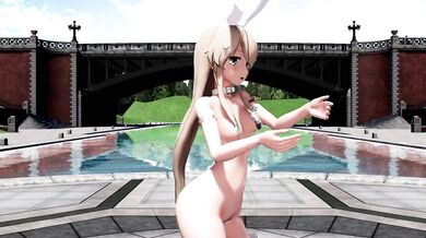 Shimakaze's Sensual Seaside Sojourn with P-chan in 'See Sea'