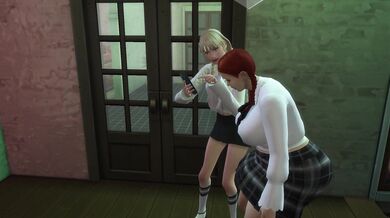 - Double Donged Futas Go Wild in the Bathroom!