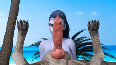 Doggy Gets Lucky with Widowmaker's Hot Body!