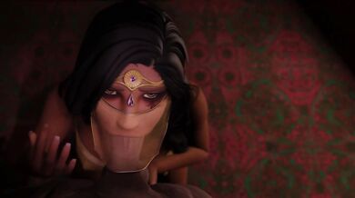 Super Sultry Ana Amari Gets BJ from Lusty Studs in 'Harem Blowjob'