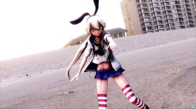 Shimakaze Goes Wild with Daddy in 'Hi Fi Raver' MMD Porn Parody