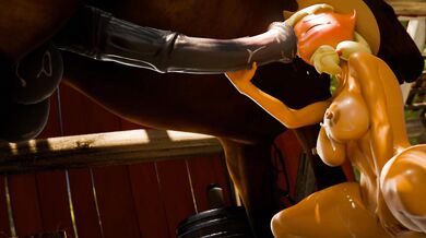 Applejack Gets Banged from All Angles by Horse Dick in Erotic Stud Session