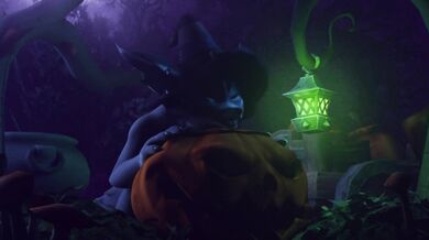 Pinkrotten's Futanari Wolf Banging a Spooky Pumpkin