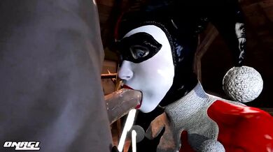 Onaga's Deep Throat Sucking of Harley Quinn