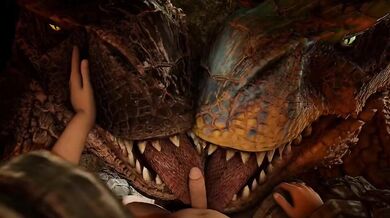 Carnal Catastrophe: Human Male Fucks Both Tigrex and Brute Tigrex in Ivory Lagiacrux