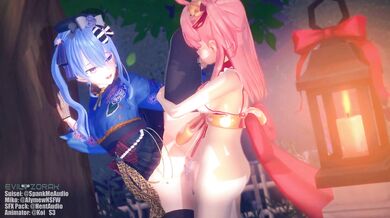 Cumming All Over Koi's Face During Fireworks on New Year's Eve