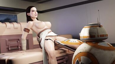 Bang Bros Domination 3D: Rey's Sensual Tinkering with Droid Toy 'BB-8'