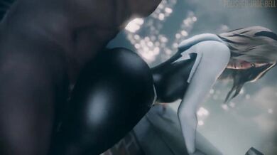 Racey Roof Romp with Blacked-Out Gwen Stacy [Jaded Jill]