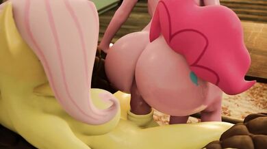 [Erostud] Fluttershy and Pinkie Pie's Wild Backdoor Rodeo