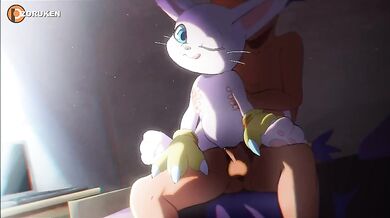 Tentacular Monster Fucks Gatomon's Brains Out [zoruken]