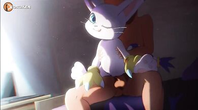 Tentacular Monster Fucks Gatomon's Brains Out [zoruken]