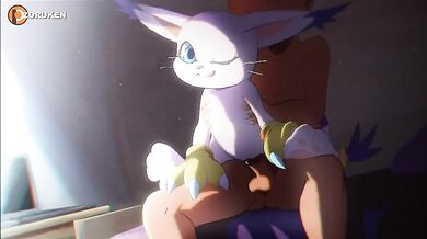 Tentacular Monster Fucks Gatomon's Brains Out [zoruken]