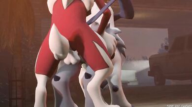 Absol's Fang and Fantasy Lycanroc Mating