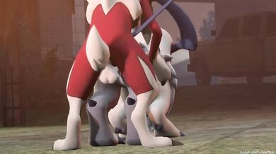 Absol's Fang and Fantasy Lycanroc Mating