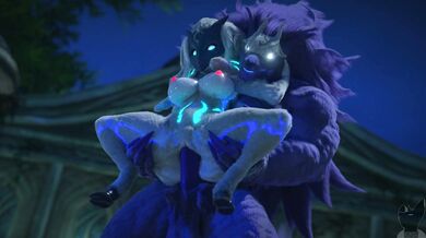 Tentacle sex with a werewolf and his step-sister (TwitchyAnimation)