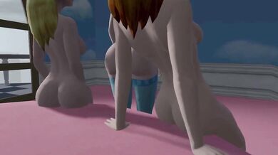 Female x Female x Male Transformation: Peach, Daisy, and Futa Rosalina Gangbang (No Sound)