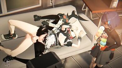 Japanese Schoolgirl Gangbang Express